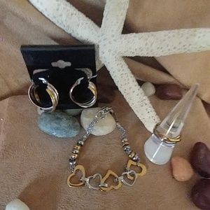 Bracelet, Ring & Ear ring set